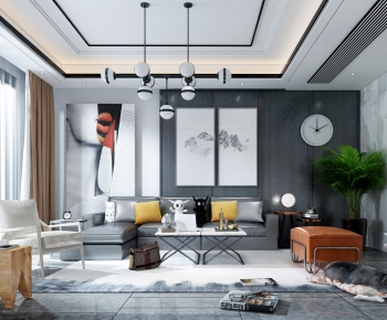 Modern A Living Room-ID:723498499