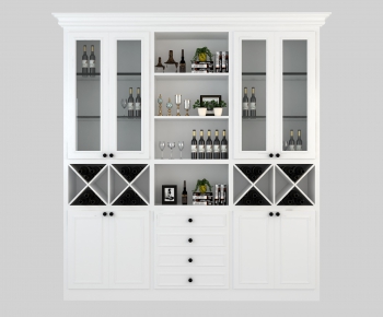 Simple European Style Wine Cabinet-ID:890071853