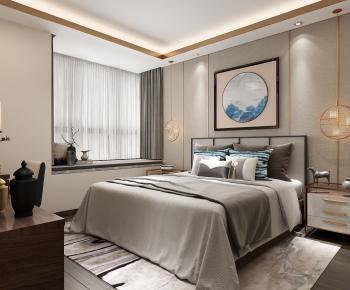 New Chinese Style Bedroom-ID:447918663