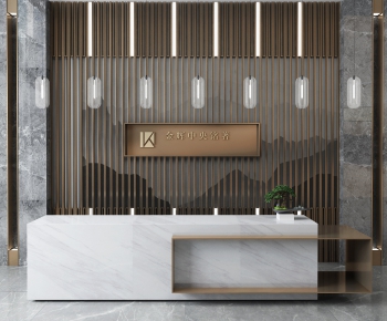 New Chinese Style Reception Desk-ID:446292668