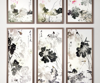 中式植物装饰挂画-ID:223514233