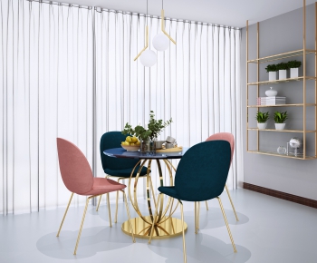 Nordic Style Dining Table And Chairs-ID:144738723