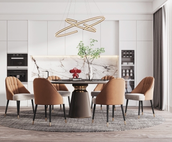 Modern Dining Table And Chairs-ID:327164533