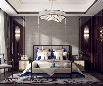 New Chinese Style Bedroom-ID:319482426