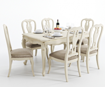 American Style Dining Table And Chairs-ID:377318515