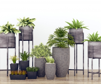 Modern Potted Green Plant-ID:914227483