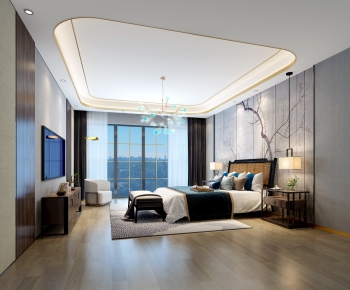 New Chinese Style Bedroom-ID:186830316