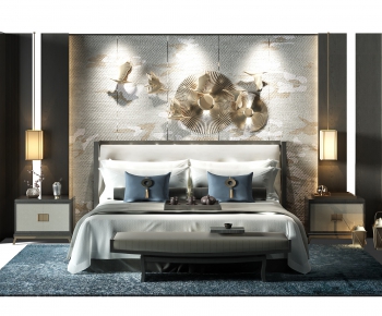Chinese Style Double Bed-ID:505051455