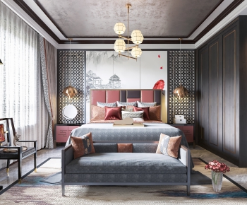 New Chinese Style Bedroom-ID:548543285