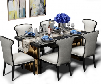 Modern Dining Table And Chairs-ID:604115422