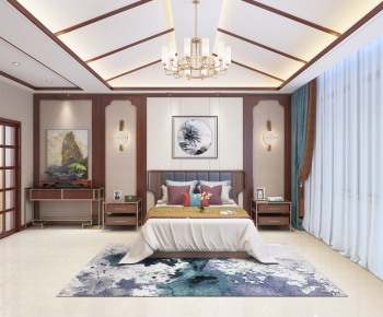 New Chinese Style Bedroom-ID:325288994