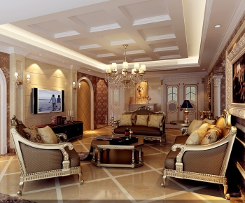 Classical Style A Living Room-ID:388398625