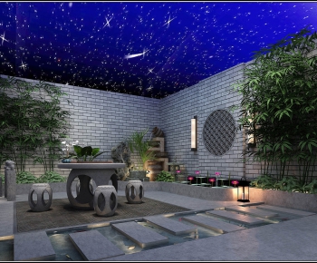 New Chinese Style Courtyard/landscape-ID:210838412