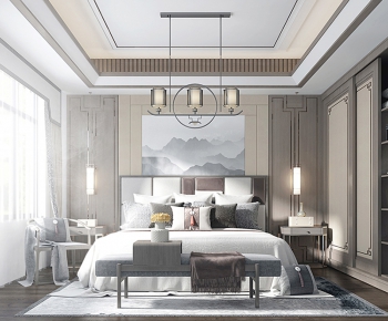 New Chinese Style Bedroom-ID:656022619