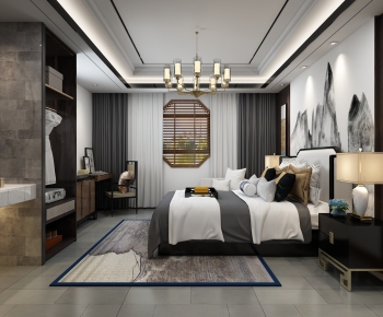 New Chinese Style Bedroom-ID:697461846