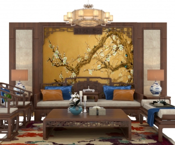 Chinese Style Sofa Combination-ID:737815221