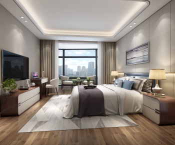 New Chinese Style Bedroom-ID:500172978
