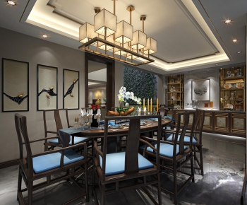 New Chinese Style Dining Room-ID:363476598