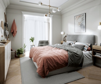 Nordic Style Bedroom-ID:879808646