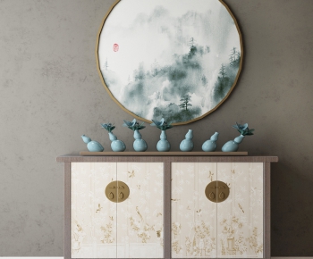 New Chinese Style Side Cabinet/Entrance Cabinet-ID:543046889