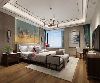 New Chinese Style Bedroom-ID:679432551