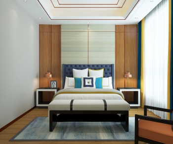 New Chinese Style Bedroom-ID:605301154