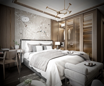 New Chinese Style Bedroom-ID:719284684