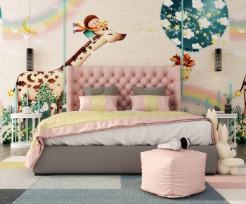 Modern Double Bed-ID:142060553