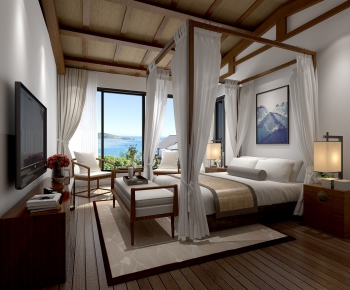 New Chinese Style Bedroom-ID:345843823