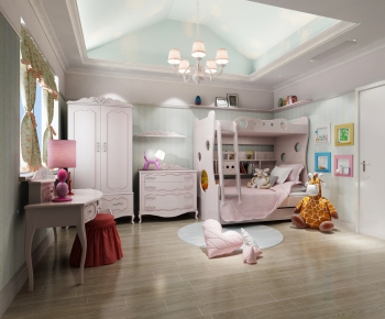 Simple European Style Girl's Room Daughter's Room-ID:161070561