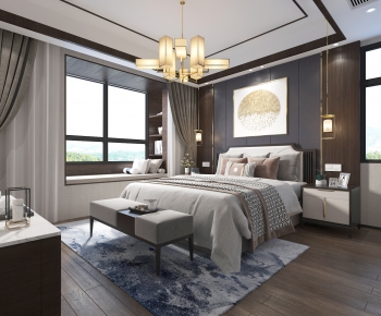 New Chinese Style Bedroom-ID:312974377