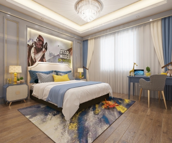 Simple European Style Bedroom-ID:634930766
