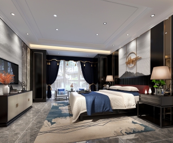 New Chinese Style Bedroom-ID:251936424