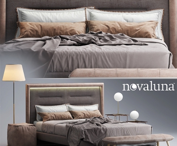 Nordic Style Double Bed-ID:348088957