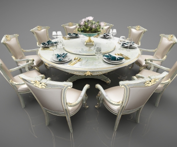 European Style Dining Table And Chairs-ID:666126116