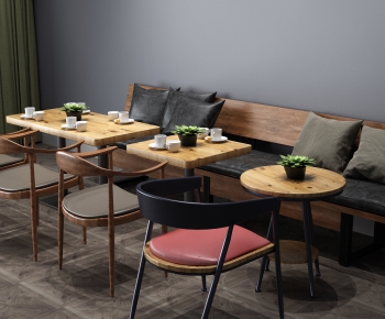 Industrial Style Dining Table And Chairs-ID:914912124