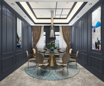 American Style Dining Room-ID:665603331