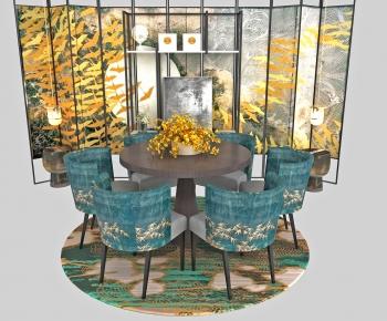 New Chinese Style Dining Table And Chairs-ID:520770431