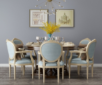 American Style Dining Table And Chairs-ID:870545835