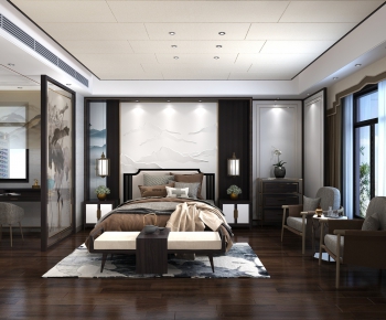 New Chinese Style Bedroom-ID:996292735