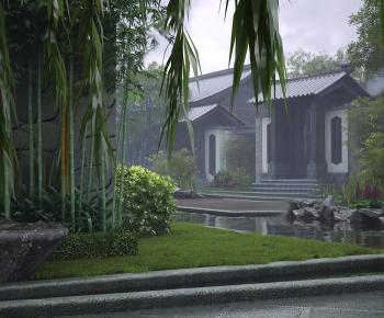 New Chinese Style Courtyard/landscape-ID:592959923