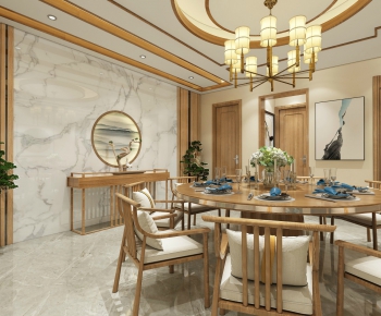 New Chinese Style Dining Room-ID:629167116
