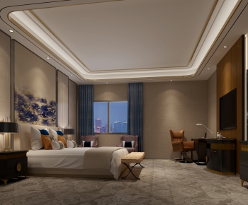 New Chinese Style Bedroom-ID:905601522