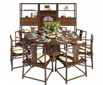 New Chinese Style Dining Table And Chairs-ID:687853839