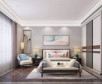 New Chinese Style Bedroom-ID:975311185