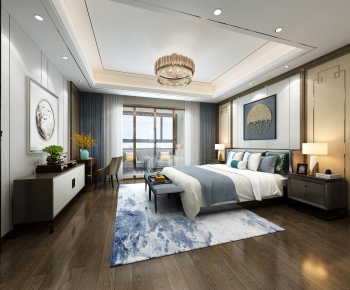 New Chinese Style Bedroom-ID:214274619