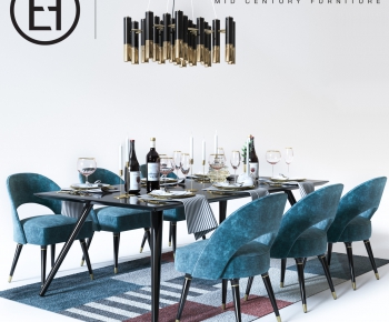 Post Modern Style Dining Table And Chairs-ID:535021424