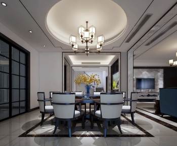 New Chinese Style Dining Room-ID:591899748