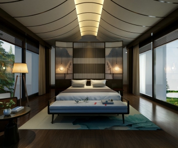 New Chinese Style Bedroom-ID:447972348