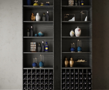 New Chinese Style Wine Cabinet-ID:587803881